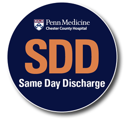 Chester County Hospital's Same Day Discharge Graphic